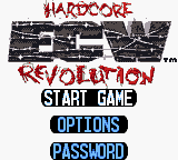 ECW Hardcore Revolution title screen for GameBoy Color